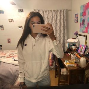 champion white pullover